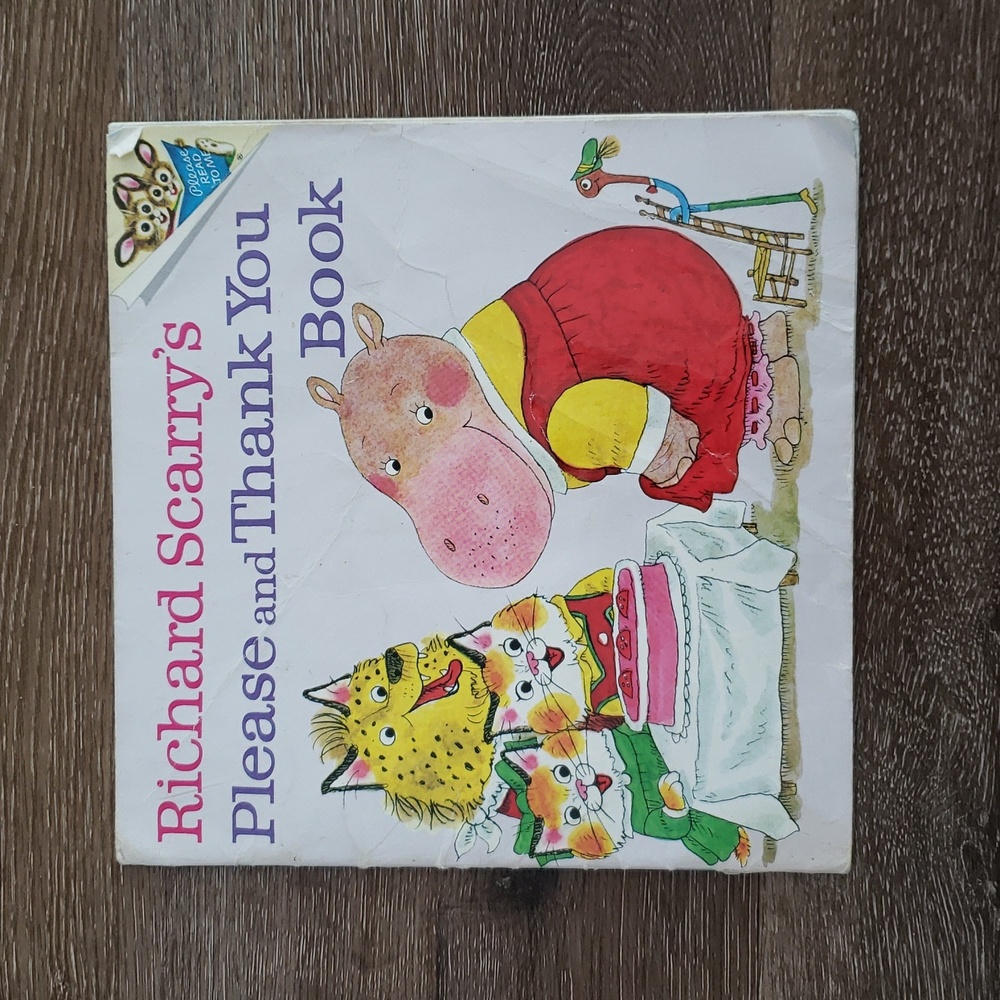 Richard Scarry's Please And Thank You Book Softcover 1973 Vintage Childrens
